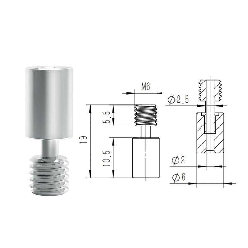 Bimetal Heat Break Throat Hotend Kit 24V 40W 50W For Creality CR 10 Smart S1 S1 Pro Standard Normal 260 - Image 3